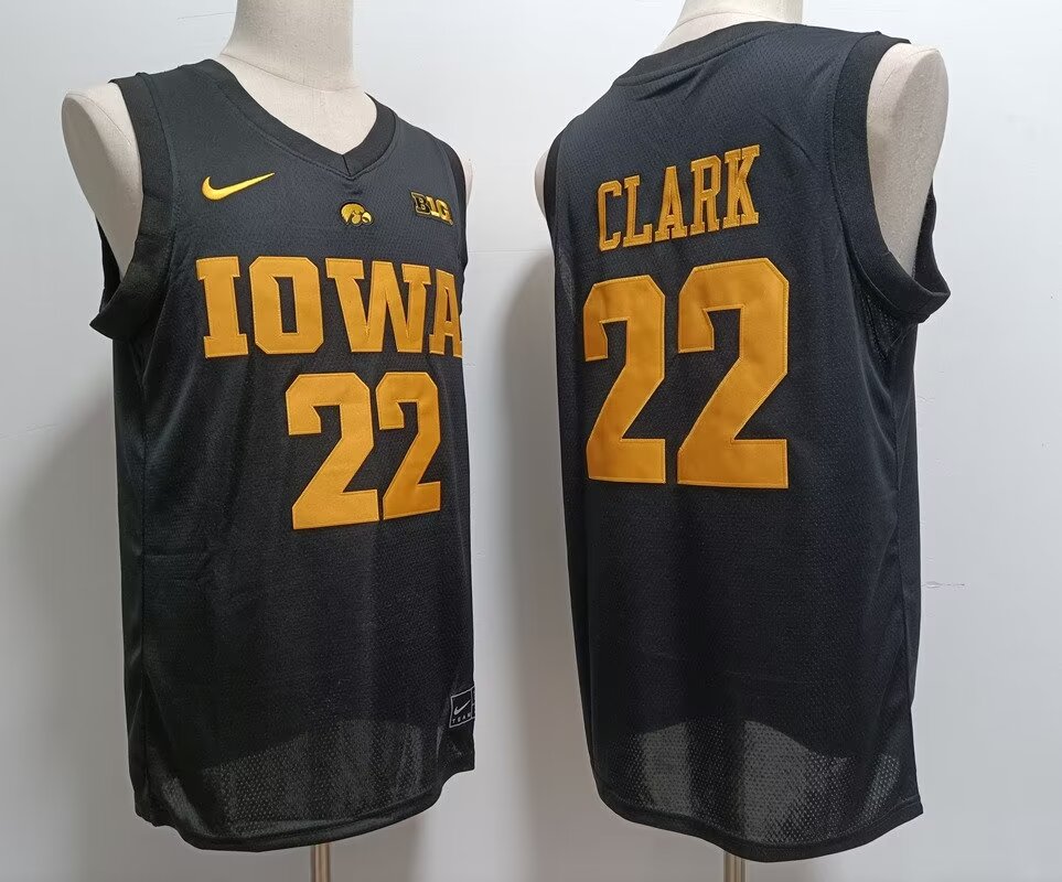 2024 NCAA Men Iowa Hawkeyes 22 Caitlin Clark black style 2 nike jerseys